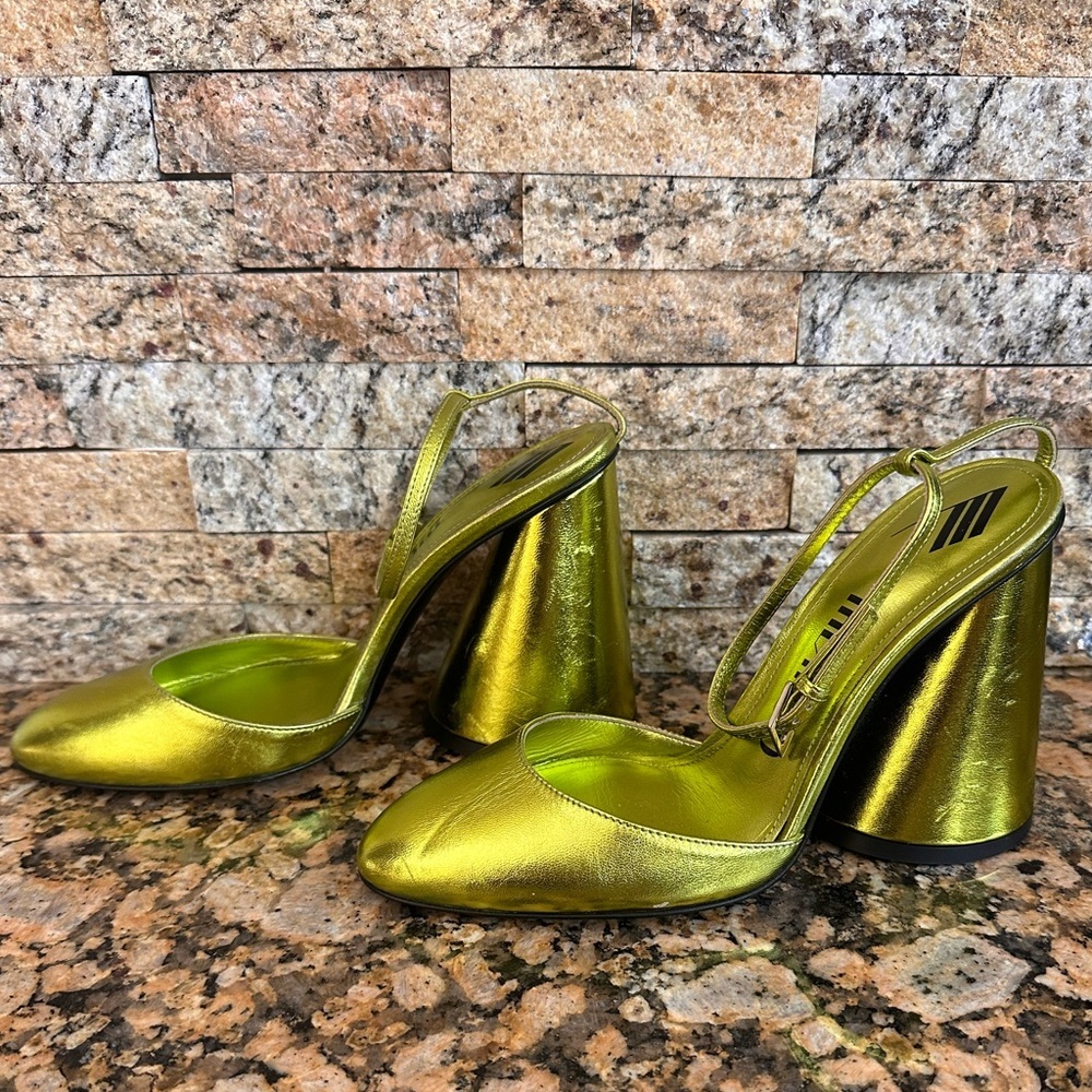 The Attico Luz metallic 120mm leather pumps Shoes Size 38 - Picture 3 of 9
